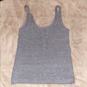 Grey button down tank
